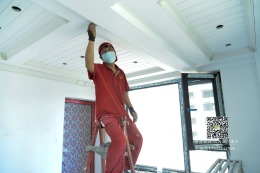 【金舍装饰】荣盛华府200㎡油工在施工地