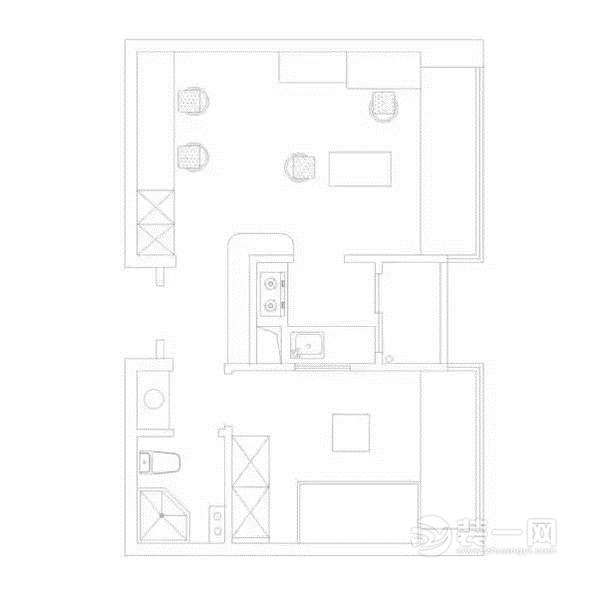 38平北欧风一居室单身公寓装修效果图